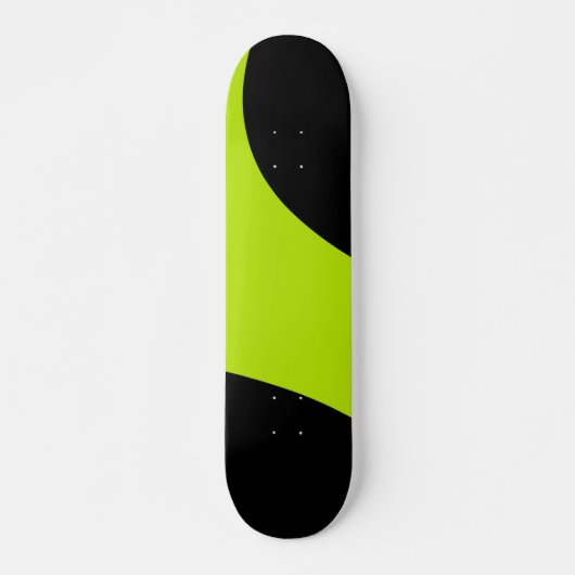 Skateboard Vagues simples en vert citron (Devant)