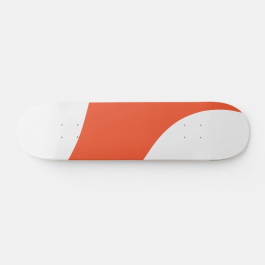 Skateboard Vagues simples - orange et blanc (Horz)