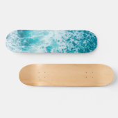 Skateboard Vagues tropicales de l'océan bleu (Horz)