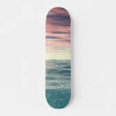 Skateboard Vagues turquoise (Devant)