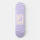 Skateboard Vagues violettes (Recto)