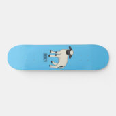 Skateboard Valais Blacknose sheep cartoon illustration (Horz)