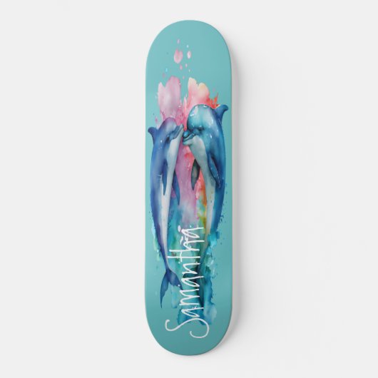 Skateboard Valentijn Dolphin Couple (Voorkant)