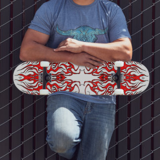Skateboard Valentine's Day Red Heart Tribal Tattoo