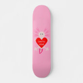 Skateboard Valentines Jour Amour Coeur Axolotl (Devant)