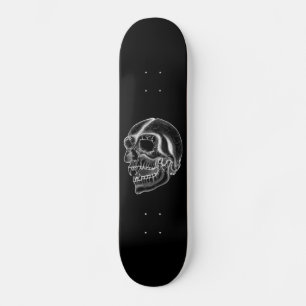 Skateboard Vampir crâne noir et blanc