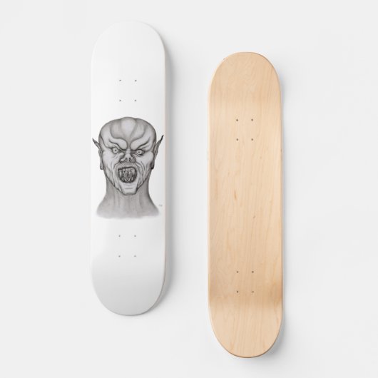 Skateboard Vampir noir et blanc (Recto)