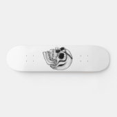 Skateboard Vampir Schädel design noir et blanc (Horz)