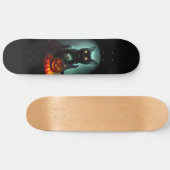 Skateboard Vampire Chat et Assistant Citrouille Halloween Sur (Horz)