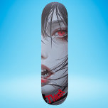Skateboard Vampire féminine<br><div class="desc">Un beau design de rue stylisé d'un vampire féminin fait dans le style anime, le mot "Thirst" peut être édité par vous afin que vous puissiez le changer à ce que vous voulez, peut-être un nom ou quelque chose d'autre. Modifiez le texte, le type de police, la couleur et la...</div>