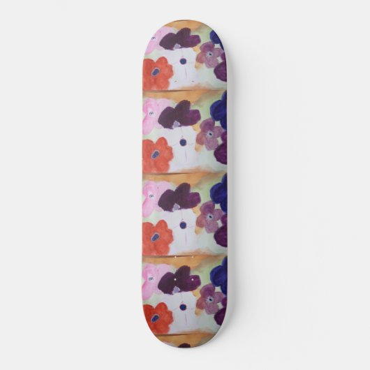 Skateboard van Anemone Spring Flowers (Voorkant)
