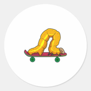 Skateboard van de derde pijler ronde sticker