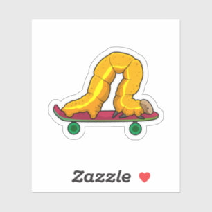 Skateboard van de derde pijler sticker