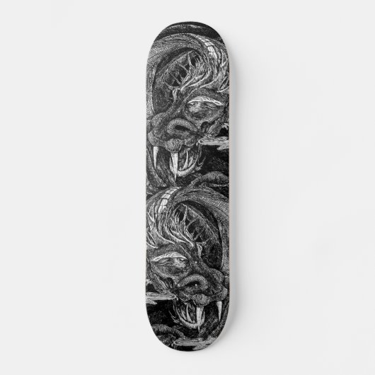Skateboard van drakenkoppen (Voorkant)