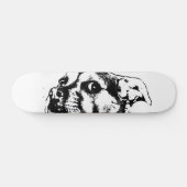 Skateboard van een waaksame pup (Horizontaal)