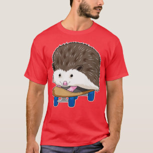 Skateboard van egel t-shirt