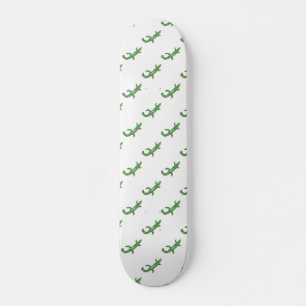 skateboard van groene lizards