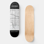Skateboard van Long Beach City Map (Voorkant)