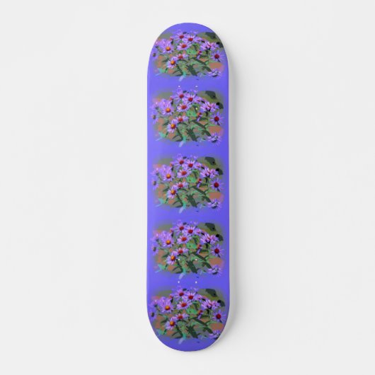 skateboard van paarse asters (Voorkant)