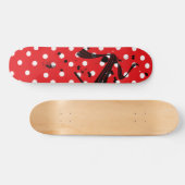 Skateboard van rode en witte poka (Horizontaal)
