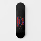 Skateboard van Schaats Rode Blauwe Graffiti (Voorkant)