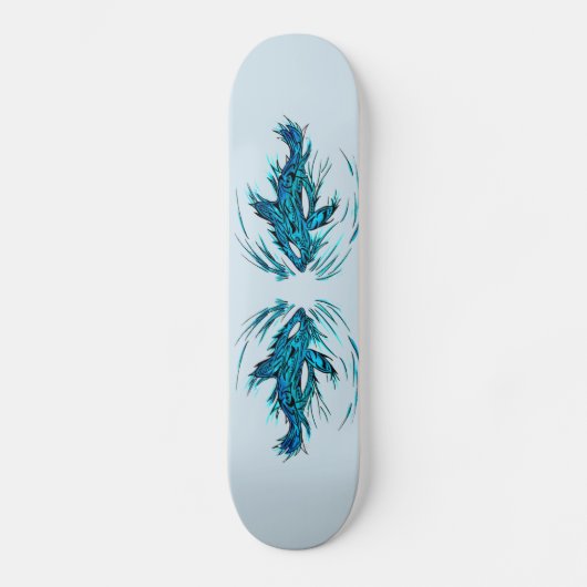 Skateboard van Turquoise Shark Tattoo (Voorkant)