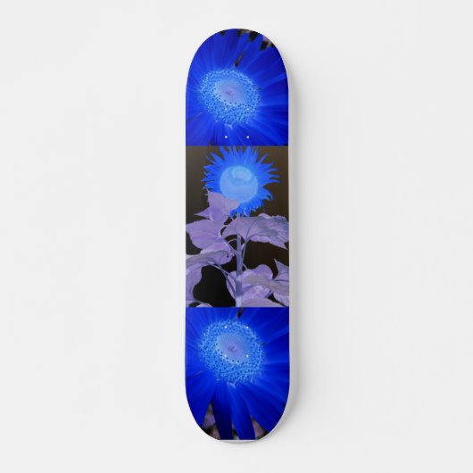 Skateboard van wolzonnebloemen (Voorkant)