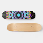 Skateboard Vaporwave candy colored mandala (Horz)