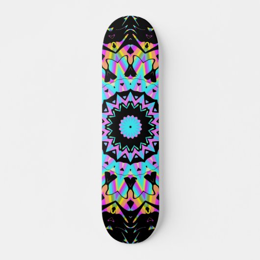 Skateboard Vaporwave candy colored mandala (Devant)