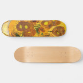 Skateboard Vase avec quinze tournesols par Vincent van Gogh (Horz)