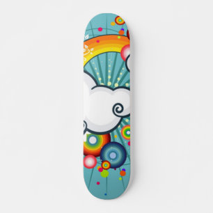 Skateboard vecteur arc-en-ciel