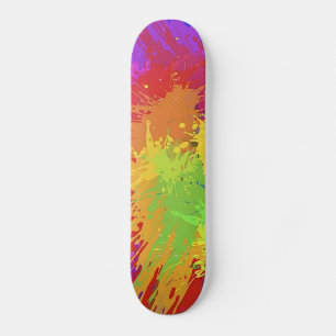 Skateboard Vecteur de conception brillant d'encre coloré