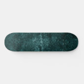 Skateboard Velvety Teal Damask | Dark Green Grunge Floral (Horz)