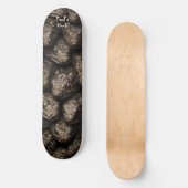 Skateboard Venomous snake heads in gold & black dark (Recto)
