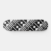 Skateboard Vérifié, Chèques - noir et blanc (Horz)