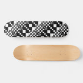 Skateboard Vérifié, Chèques - noir et blanc (Horz)