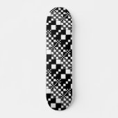 Skateboard Vérifié, Chèques - noir et blanc (Devant)