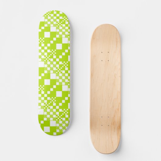 Skateboard Vérifié, Chèques - Vert et blanc de chaux (Recto)