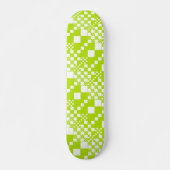 Skateboard Vérifié, Chèques - Vert et blanc de chaux (Devant)
