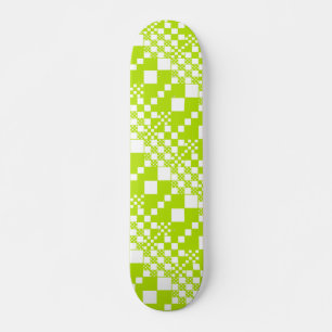 Skateboard Vérifié, Chèques - Vert et blanc de chaux