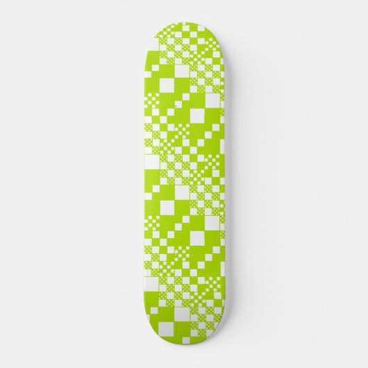Skateboard Vérifié, Chèques - Vert et blanc de chaux (Devant)