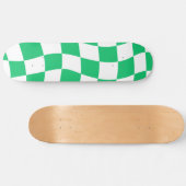 Skateboard Vérifié Vert Rétro à Damier (Horz)