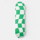 Skateboard Vérifié Vert Rétro à Damier (Recto)