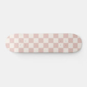 Skateboard Vérifier Pale Beige À damiers Motif Checkboard (Horz)