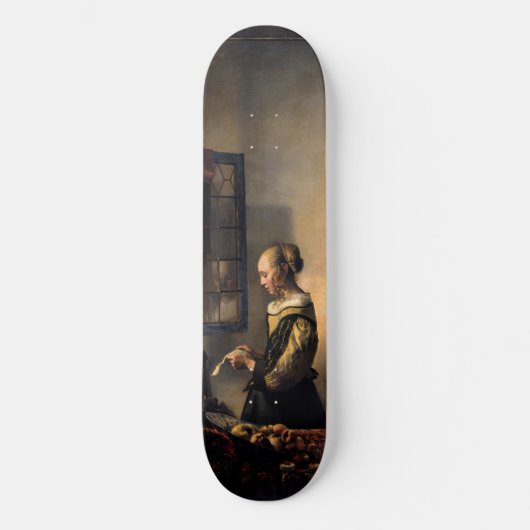 Skateboard Vermeer - Girl Reading a Letter at an Open Window (Recto)