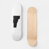 Skateboard Vermont en noir et blanc (Recto)