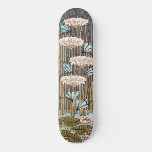Skateboard Verneuil Dragonfly Water Lily Art Nouveau : Vintag