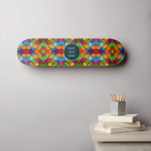 Skateboard Verre coloré - Carreaux de mosaïque colorés - Ajou