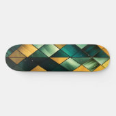 Skateboard Vert Abstrait doré géométrique (Horz)
