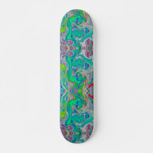 Skateboard Vert chaux coloré Art Abstrait rétro liquide